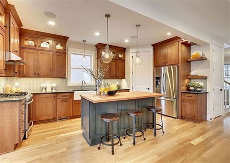 Kitchen Island Color Ideas With Oak Cabinets - Image to u