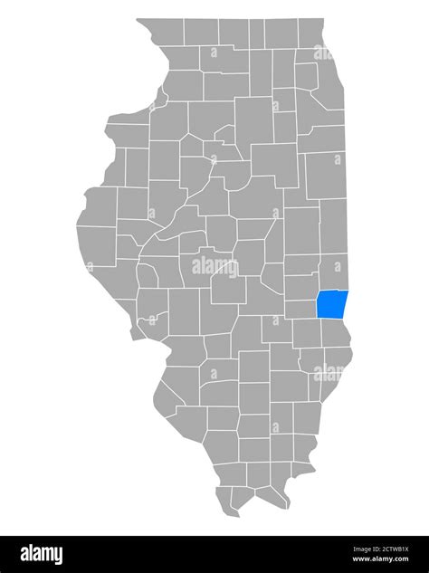 Map of Clark in Illinois Stock Photo - Alamy