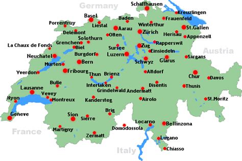 Switzerland Tour Map