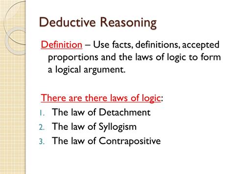 PPT - Deductive Reasoning PowerPoint Presentation, free download - ID ...