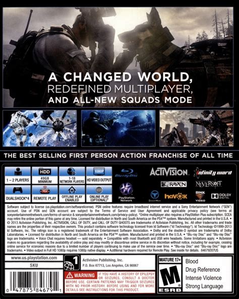 Call of Duty: Ghosts for PlayStation 4 - Sales, Wiki, Release Dates ...