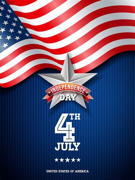 Independence Day of the USA Vector Illustration. Fourth of July Design ...