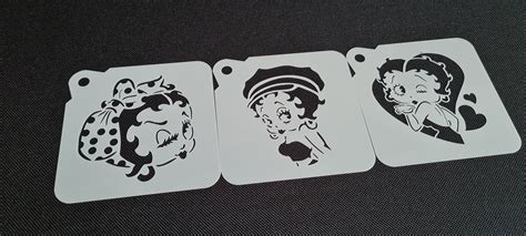 stencilsshop.com | BETTY Cartoon Set of 3 pcs Mylar Stencils High ...