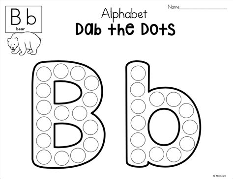 Dab the Alphabet Worksheets - Letter B - Made By Teachers