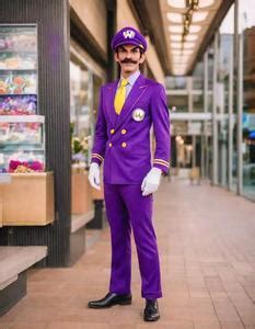 Waluigi Costume Men. Face Swap. Insert Your Face ID:1120767