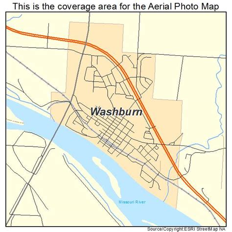 Aerial Photography Map of Washburn, ND North Dakota