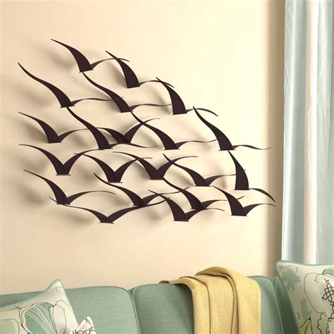 Flock of Birds Metal Wall Art 3D Bird Sculpture Metal Wall Decor Idea ...