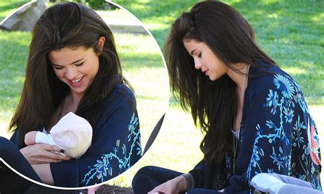 Selena Gomez looks overjoyed as she cuddles up to newborn baby sibling ...