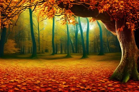 Autumn Forest Background Graphic by Fstock · Creative Fabrica