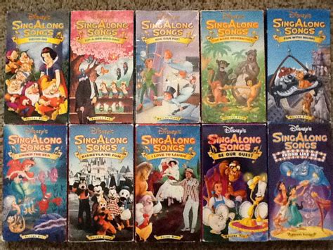 Walt Disney Sing Along Songs Vhs Lot Of 6 Disneyland Fun Modern ...