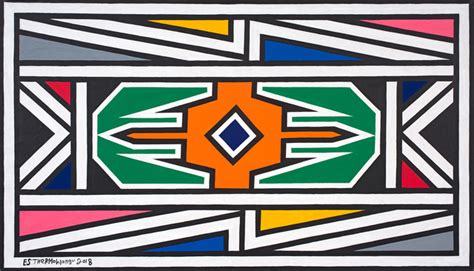 Esther Mahlangu | Ndebele Patterns (2018) | Artsy