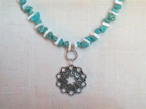 Turquoise Choker Turquoise Necklace Glam Boho Hippie Gem | Etsy ...