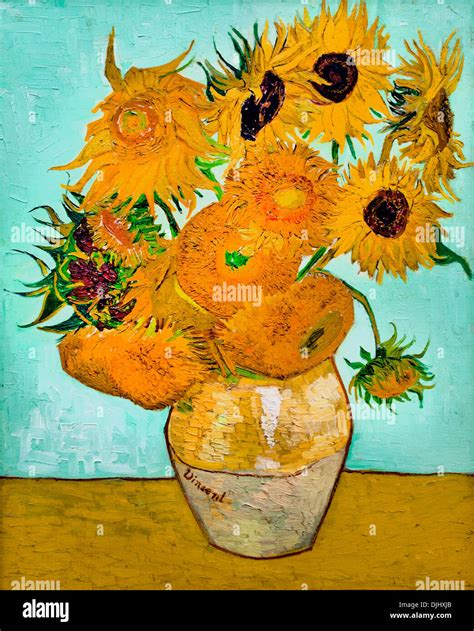 Van gogh sunflowers painting hi-res stock photography and images - Alamy