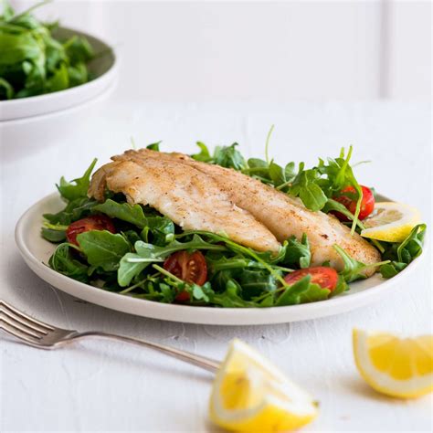 Pan Seared Tilapia Salad with Lemon-Garlic Vinaigrette Recipe - Todd ...