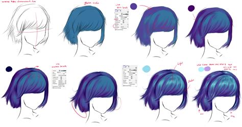 How to draw - hair | How to draw hair, Digital painting tutorials ...