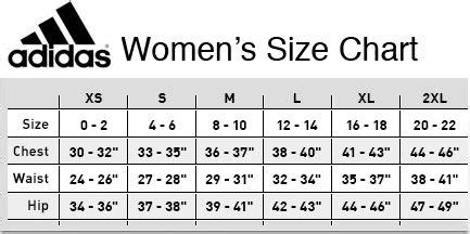 Adidas Swimsuit Size Chart