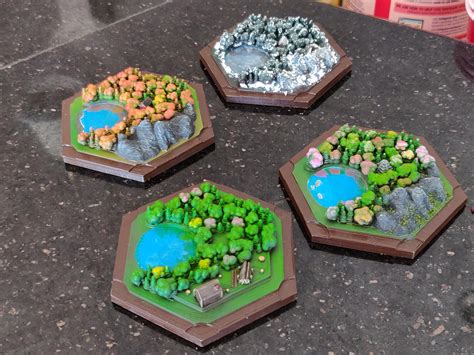 Catan 3d Printed Tiles "Wood" Seasons : r/minipainting