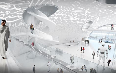 wrapped in calligraphy, dubai's museum of the future nears completion