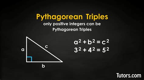 Pythagorean Triples - List, Examples, Definition & Video