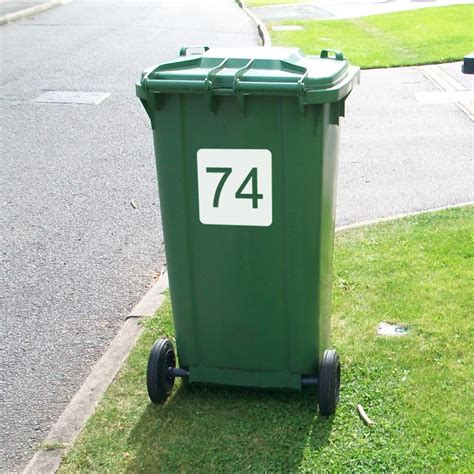 Wheelie Bin Numbers (Square) – Blunt.One