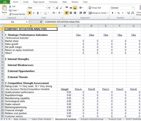 Create Impactful Reports with a Competitive Analysis Template (Excel ...