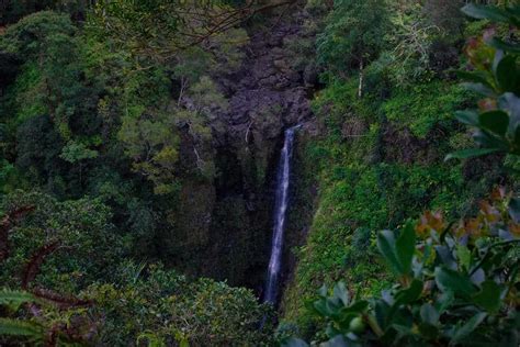 Hana Highway Hawaii, swimming beneath Maui's waterfalls