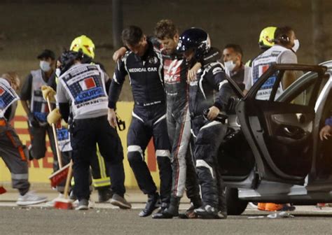 F1 driver Romain Grosjean escapes after car crashes, splits in half and ...