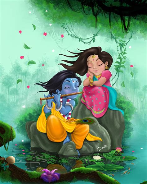 Cartoon Krishna Wallpapers - Top Free Cartoon Krishna Backgrounds ...