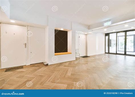 Entrance and Hallway of Modern Apartment Stock Photo - Image of room ...