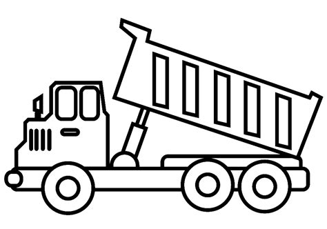 Dump Truck Coloring Pages Printable for Free Download