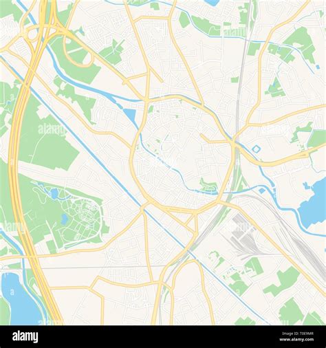 Printable map of Mechelen , Belgium with main and secondary roads and ...