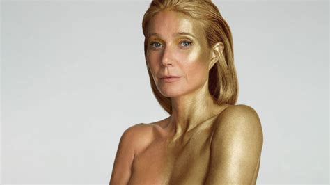 Gwyneth Paltrow poses nude in gold body paint for 50th birthday - ABC News