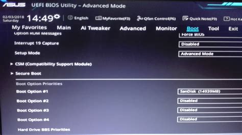 linux - UEFI BIOS Utility Boot order - Super User