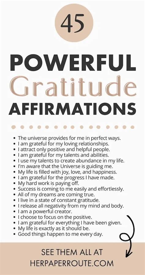 45 Powerful Gratitude Affirmations For The Law Of Attraction