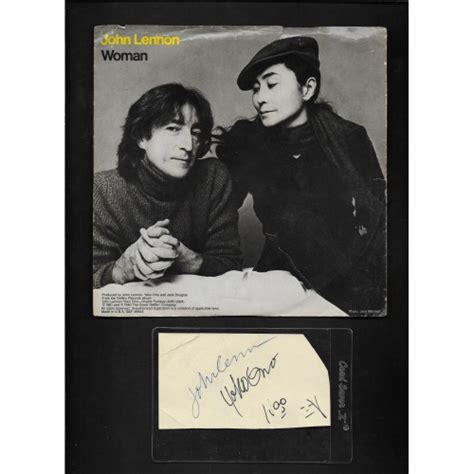 JOHN LENNON and YOKO ONO SIGNED SKETCH DRAWING - VERY RARE