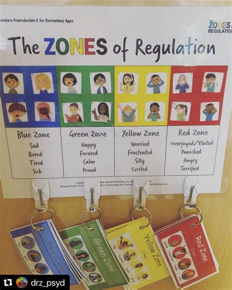 the zones of regulation on display in a store window with key chains ...