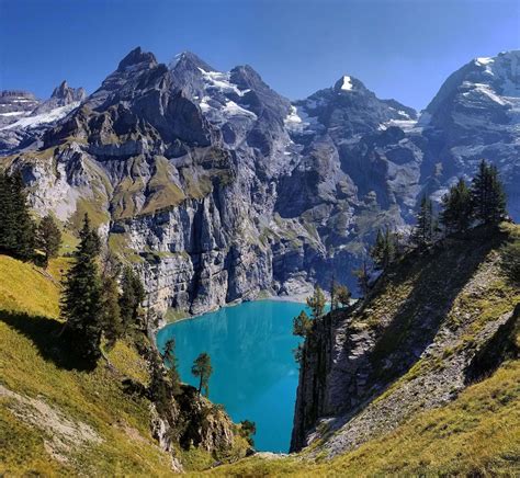 The view from the top of the Oeschinsee hike in Switzerland [4956×2920 ...