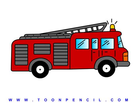 074-how-to-draw-fire-engine-for-kids.gif 1,125×843 pixels | Fire truck ...