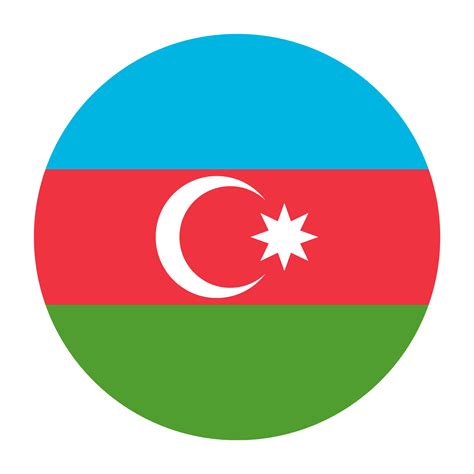 Azerbaijan Flat Rounded Flag with Transparent Background 16328965 PNG