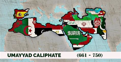 Umayyad caliphate Map with Modern flags : r/MapPorn