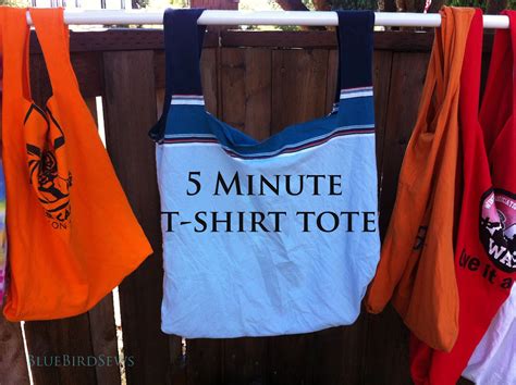 Blue Bird Sews: 5 Minute T-Shirt Tote Bag Tutorial