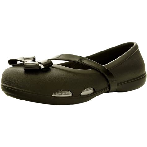 Crocs Girl's Lina Flat Black Ankle-High Flat Shoe - 5M | Walmart Canada