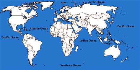 World Ocean Map Printable Free Printable Maps - Riset