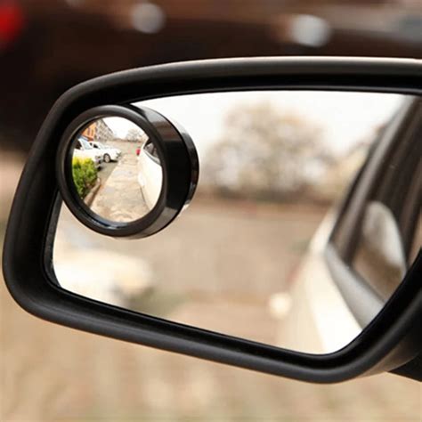 2pcs Mini Rearview Car Mirror Wide Angle Round Blind Spot Side Rear ...