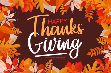 Happy Thanksgiving Greeting Card Design Vector Download