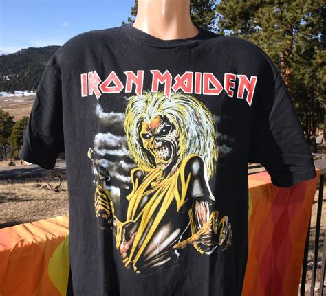 Vintage 00s IRON MAIDEN T-shirt Heavy Metal Band Black Tee Large - Etsy ...