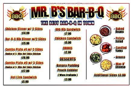 Online Menu of Mr. B'S BBQ Restaurant, Altadena, California, 91001 - Zmenu