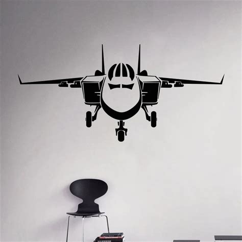 Fighter Aviation Vinyl Decal Air Force Wall Sticker Aircraft Army Home ...