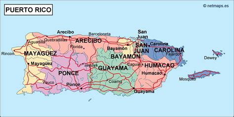 puerto rico political map | Order and download puerto rico political map