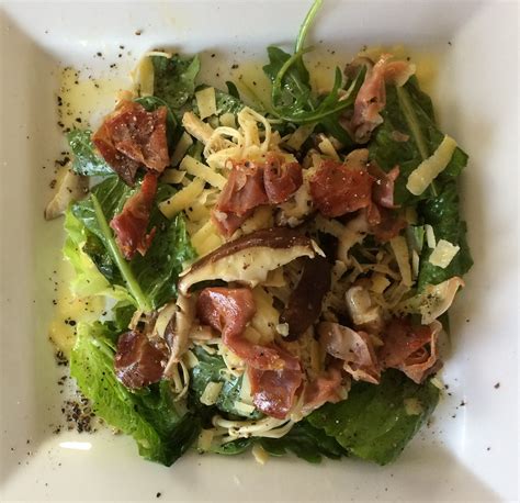 Wild Mushroom Salad with Parmesan and Prosciutto